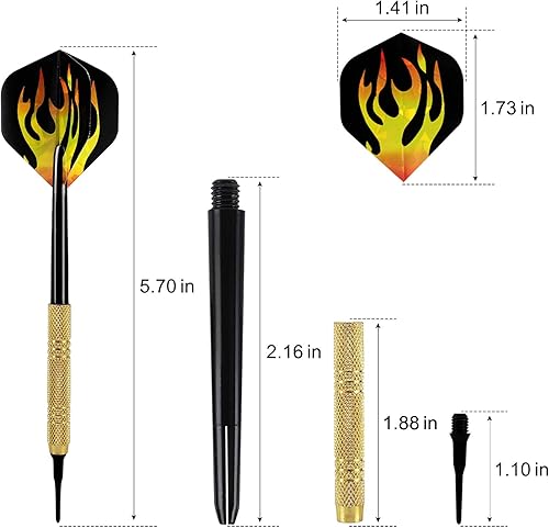 Miniatura 7 de Accmor 12 Pcs Darts Plastic Tip, Soft Tip Darts Set, 14g Plastic Tipped Dart, Attach Extra 36 Black 2BA Replacement Tips, Soft Tip Darts for