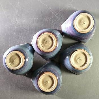 A884-6/清水六兵衛 造/紫翠釉向付/5客/盛鉢/飾