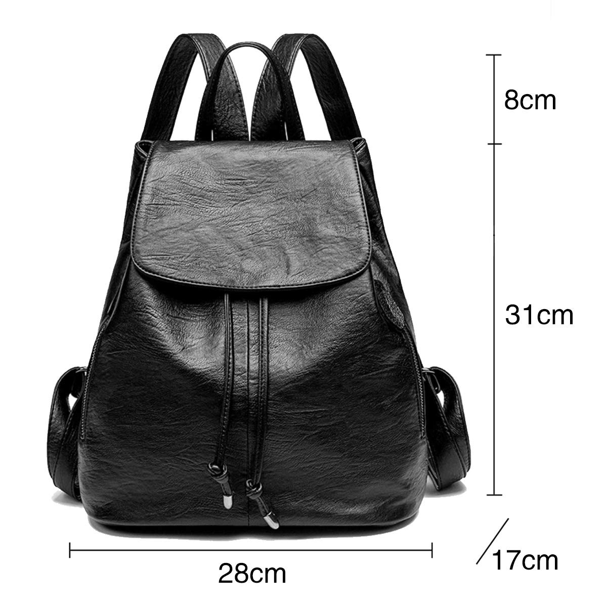 Femme Sacs portés dos Mode Cuir Imperméable Voyage L'école Loisir Sac a dos