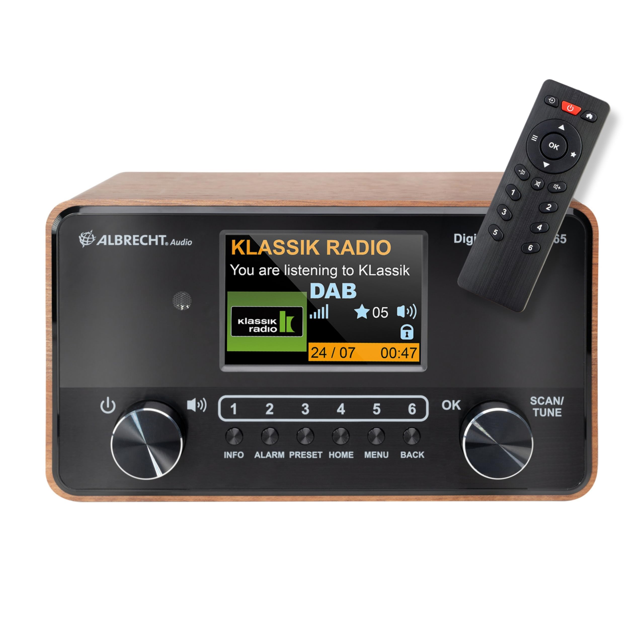 Albrecht DR 865 Senioren-Radio mit 4" Farbdisplay, rauschfreies DAB+ Digital-Radio mit brillantem Klang, seniorengerechte Bedienung, Kompakt-Anlage, mit ASA-Warnmeldungen