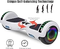 Vista 2 de LIEAGLE Hoverboard - Patineta autoequilibrante de 16.5 cm, 6.5 pulgadas, con ruedas Bluetooth, luces LED, para niños y adultos