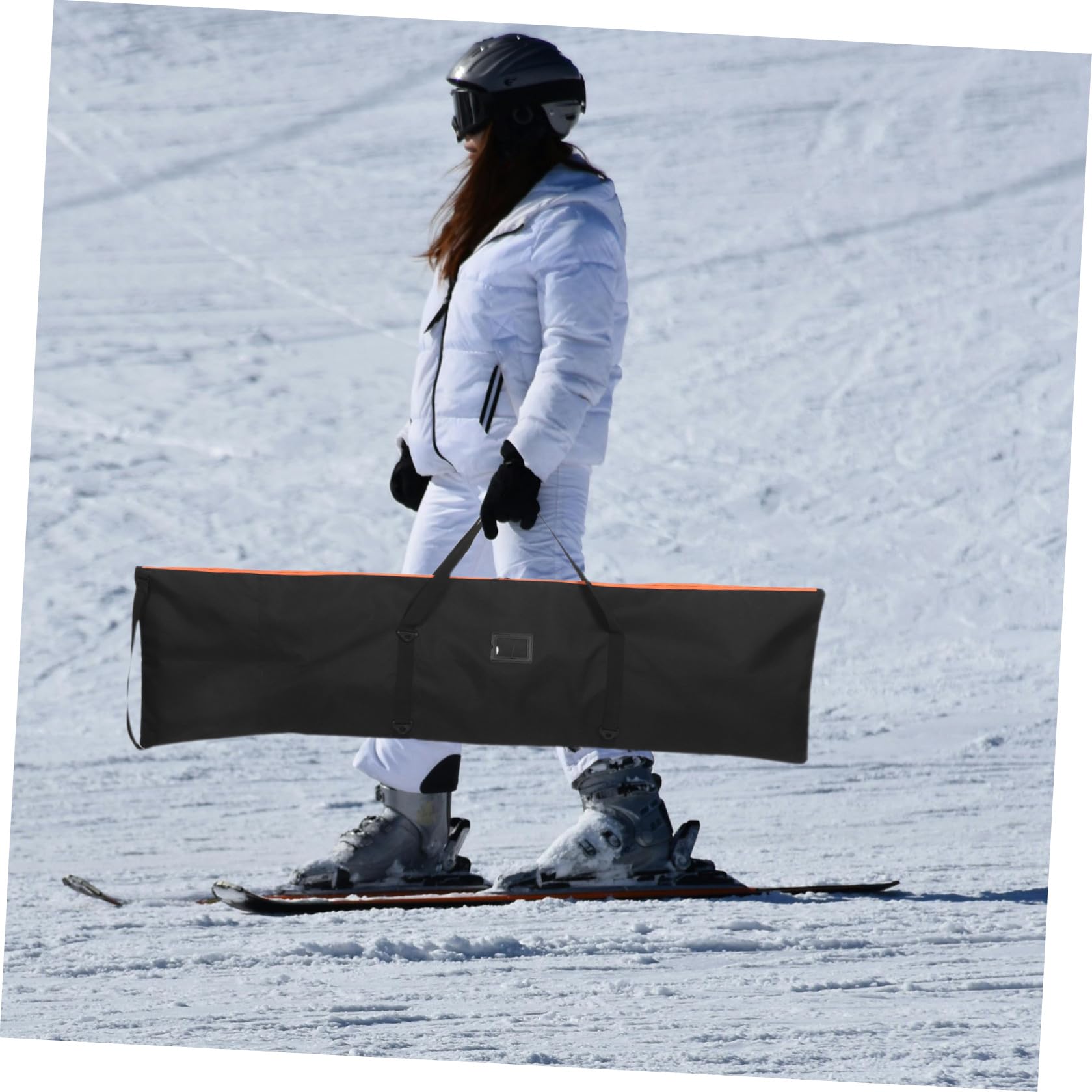 Torba Snowboard Do Podróży Lotniczych Składana Torba Narty i Akcesoria Narciarskie Transportowa Sprzęt Zimowy Wyściełane Paski dla Komfortu i Ochrony