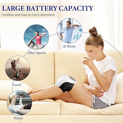 Miniatura 4 de Masajeador de rodilla, masajeador de rodilla calentado para artritis, masajeador de rodilla inalámbrico con vibración, masajeador de rodilla