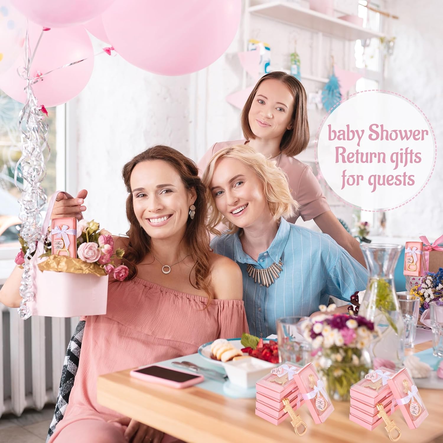 24 boxes of 1-year-old birthday party favors, guest gifts 1 Bottle opener, 1-year anniversary decorations, souvenirs, girls' gifts