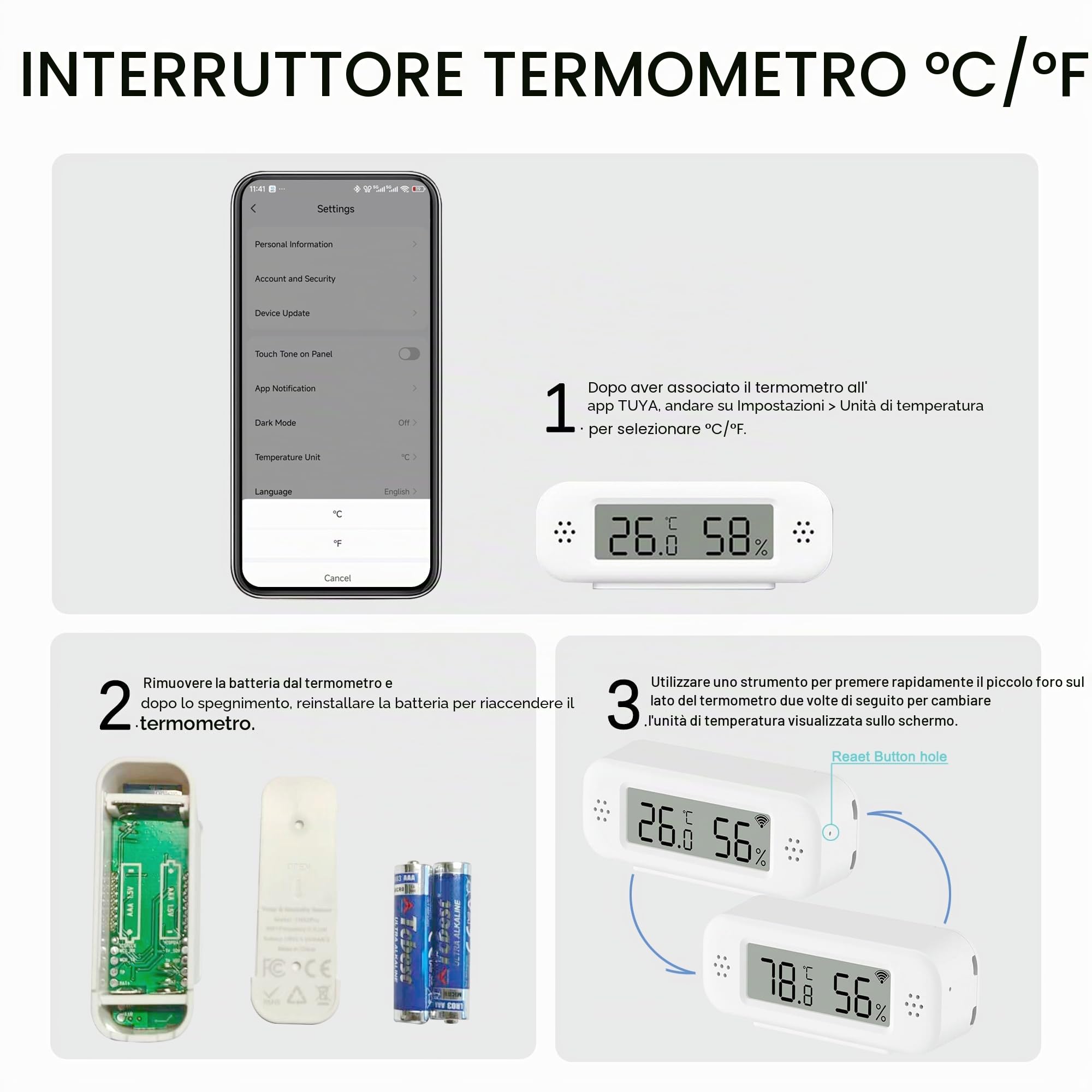 Termometro WiFi igrometro interno: sensore di temperatura intelligente, monitor di umidità digitale con app intelligente e registrazione dati, compatibile con Alexa, per camera da letto, serra cantina