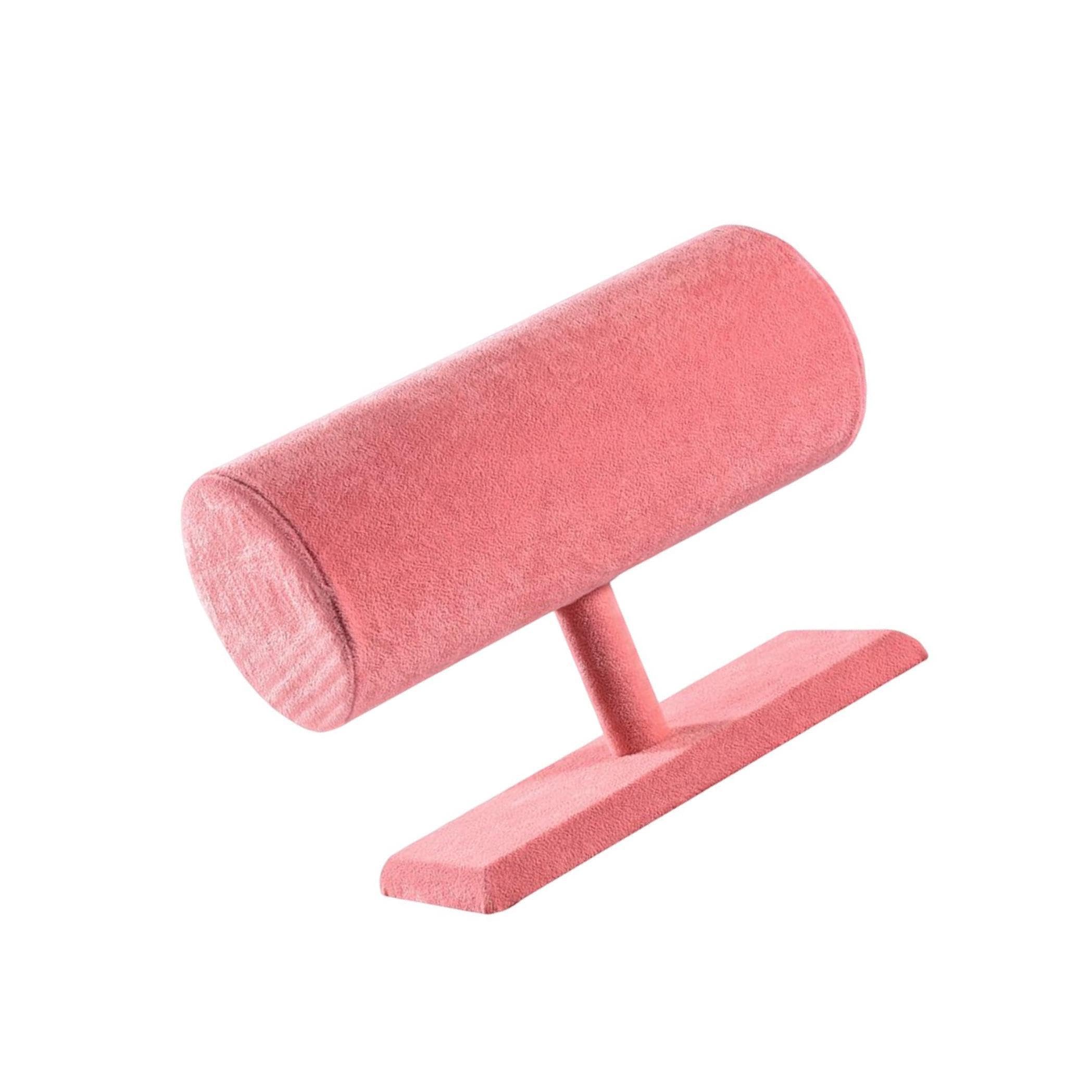 Zambuph Plush Velvet Sturdy Hairband Display Stand for Bracelet Jewelry and Necklace Organizer Holder, Pink