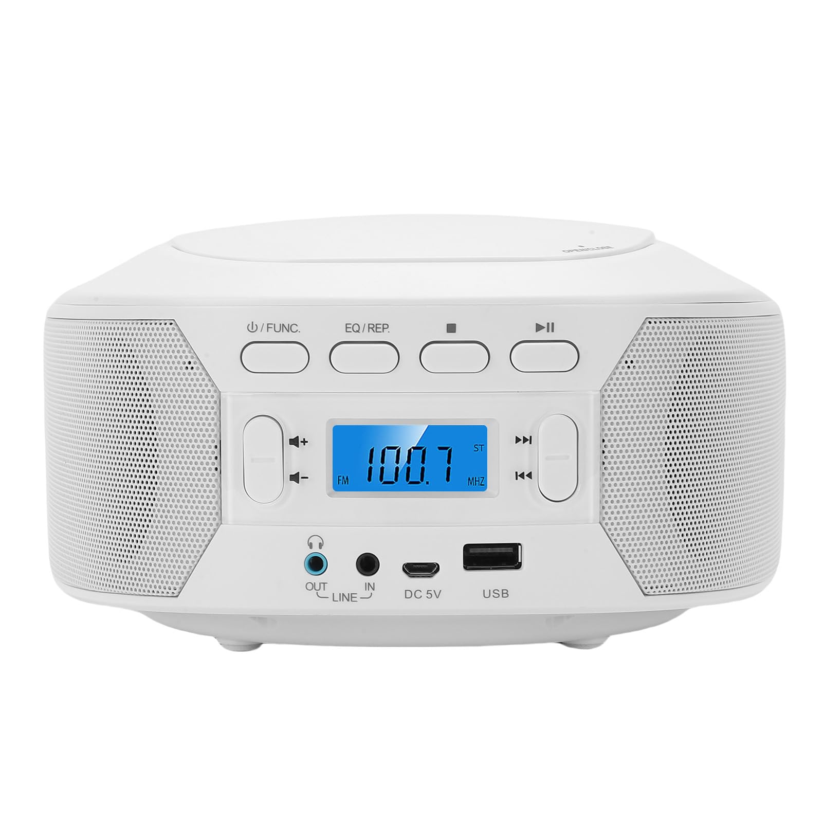 CHICIRIS Lettore CD Portatile Bluetooth Portatile con Caricamento Dall'alto MP3 USB AUX per Uso Domestico Ed Esterno (Spina europea)