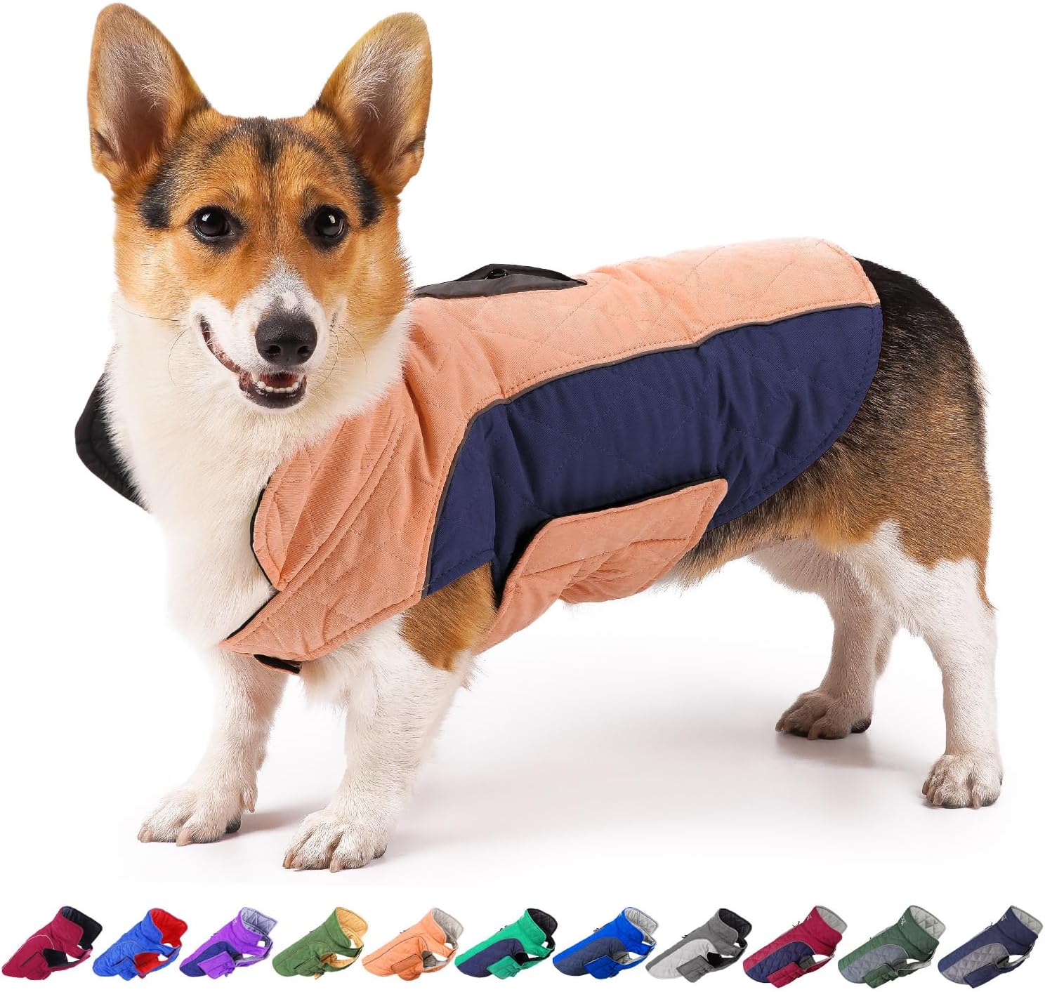 ThinkPet Dog Cold Weather Coats Cozy Waterproof Windproof Reversible