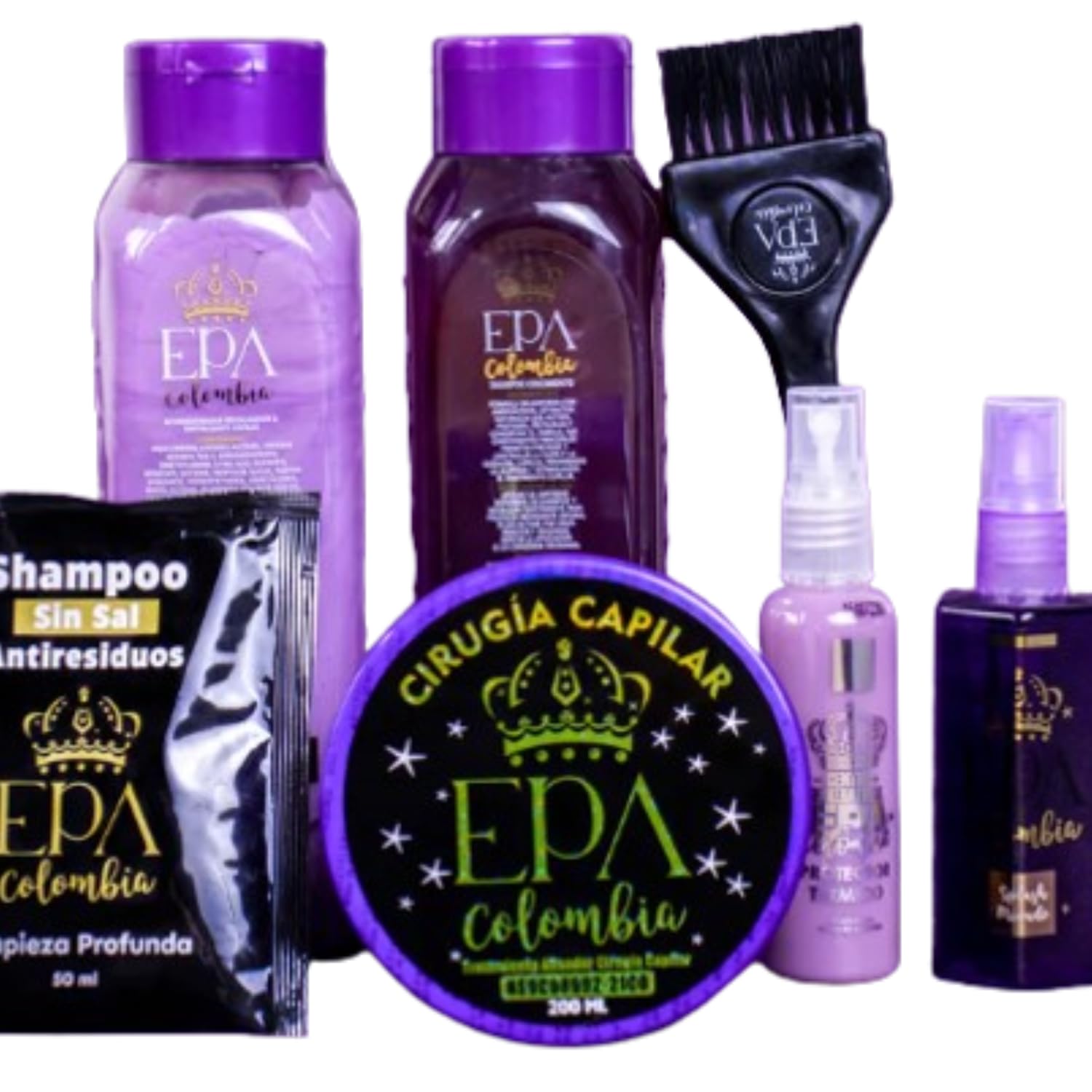 EPA COLOMBIA Keratina | Con BIOTINA, Argán, Ricino, Proteínas y Aminoácidos. Repara, Hidrata, Suaviza y Brilla. Orgánico. Libre de Formol y Amoníaco. 100% Liso 4-6 Meses.