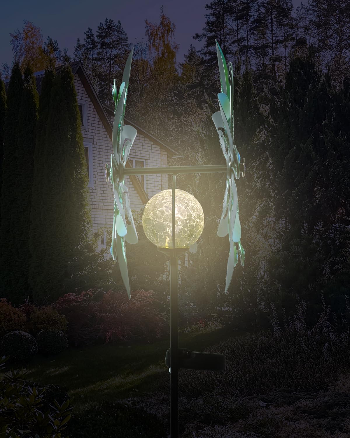 Solar Wind Spinners Outdoor Solar Powered Wind Spinner - 49 Inch