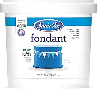Satin Ice Fondant for Cake Decorating, Blue (2 Pound)