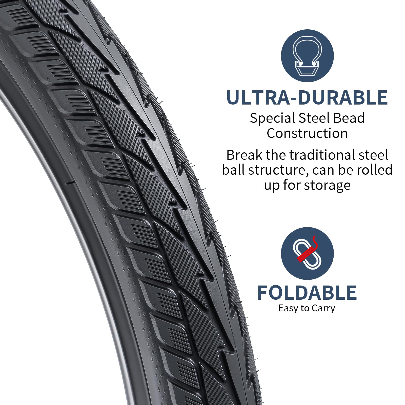 YunSCM 2 neumáticos de bicicleta de 20 pulgadas 20 x 1,75 cubierta 47-406 compatible con 20 x 1,75 ciudad/carretera neumáticos
