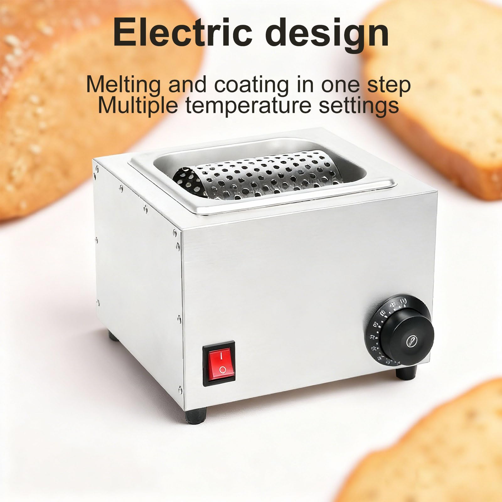 Elektrischer Käse- und Schokoladenwärmer, einstellbare Temperatur zum Schmelzen und Verteilen, ideal für Frühstück und Veranstaltungen im Freien