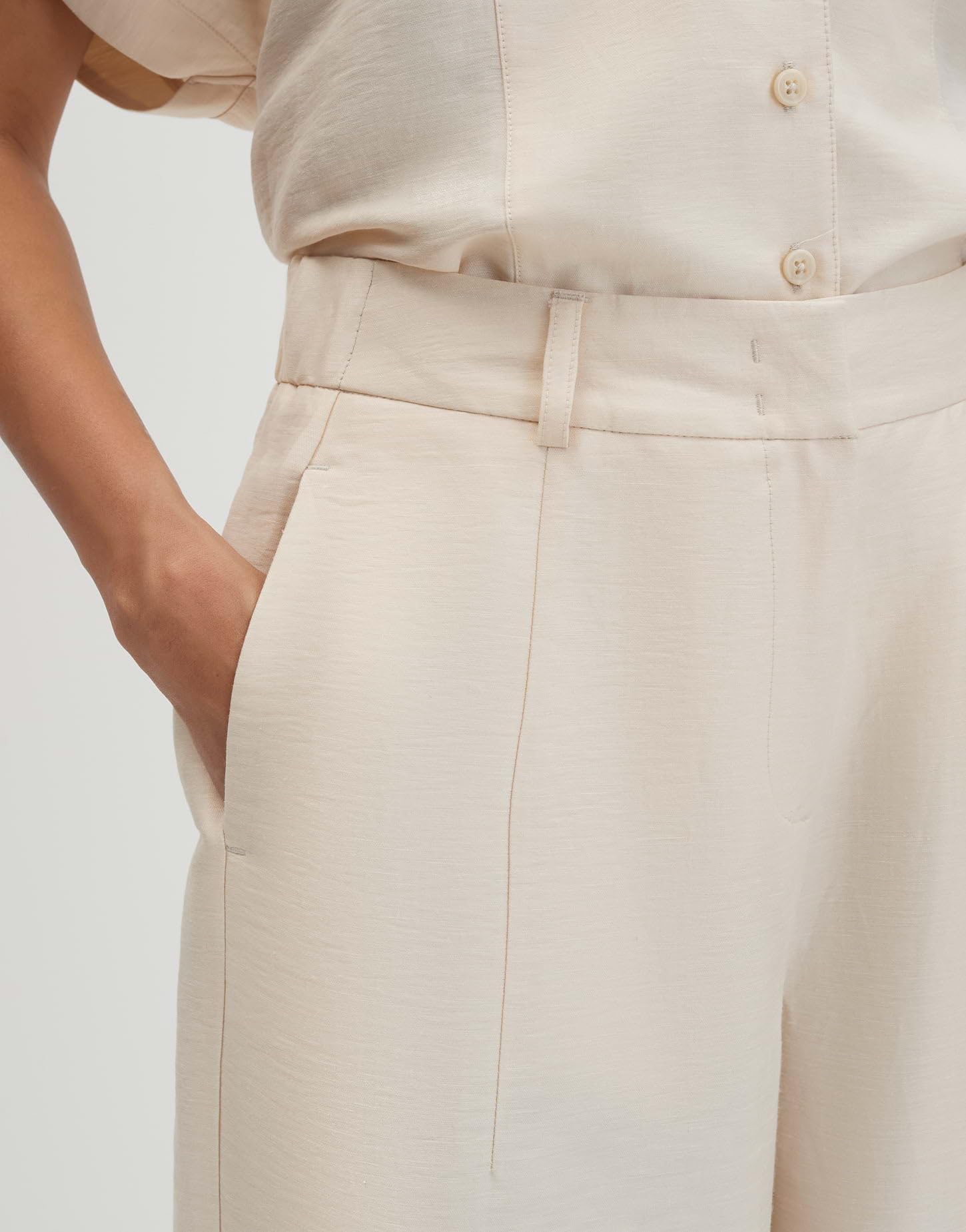 someday Damen City Pants | CISILIA Barrel Linen City Pants im Barrel Fit
