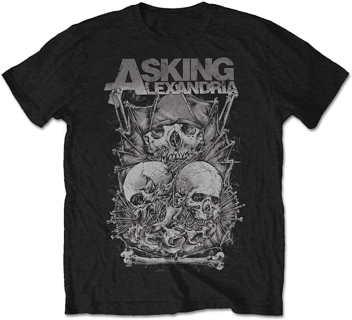 Asking Alexandria Mens T-Shirt Skull Stack (Retail Pack) (X-Large)