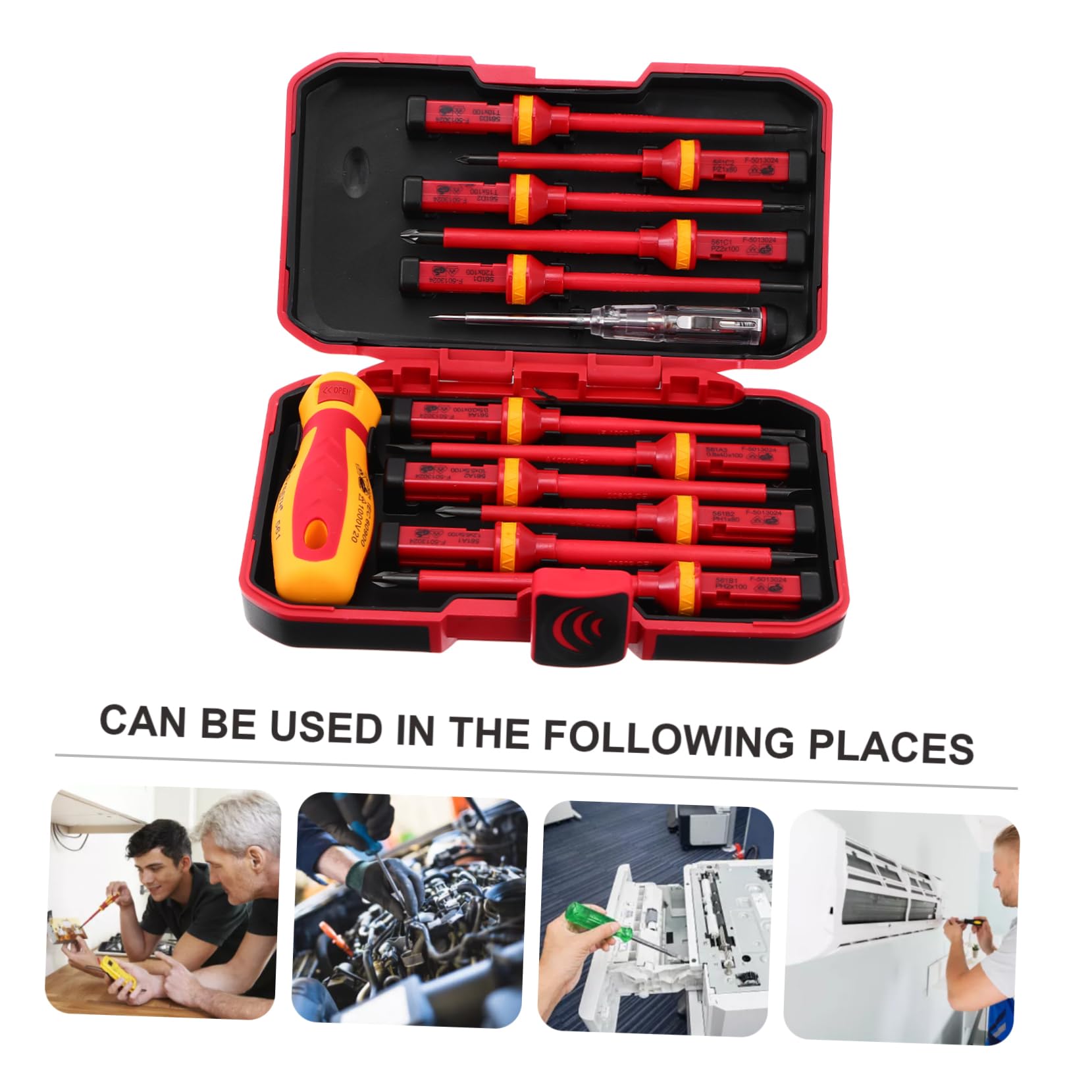 Set Cacciaviti per Riparazione Telefono e Tablet 13 in 1 Rosso | Acciaio Legato V, per Telefono e Tablet Pc, Formato Compatto, Facile da Trasportare