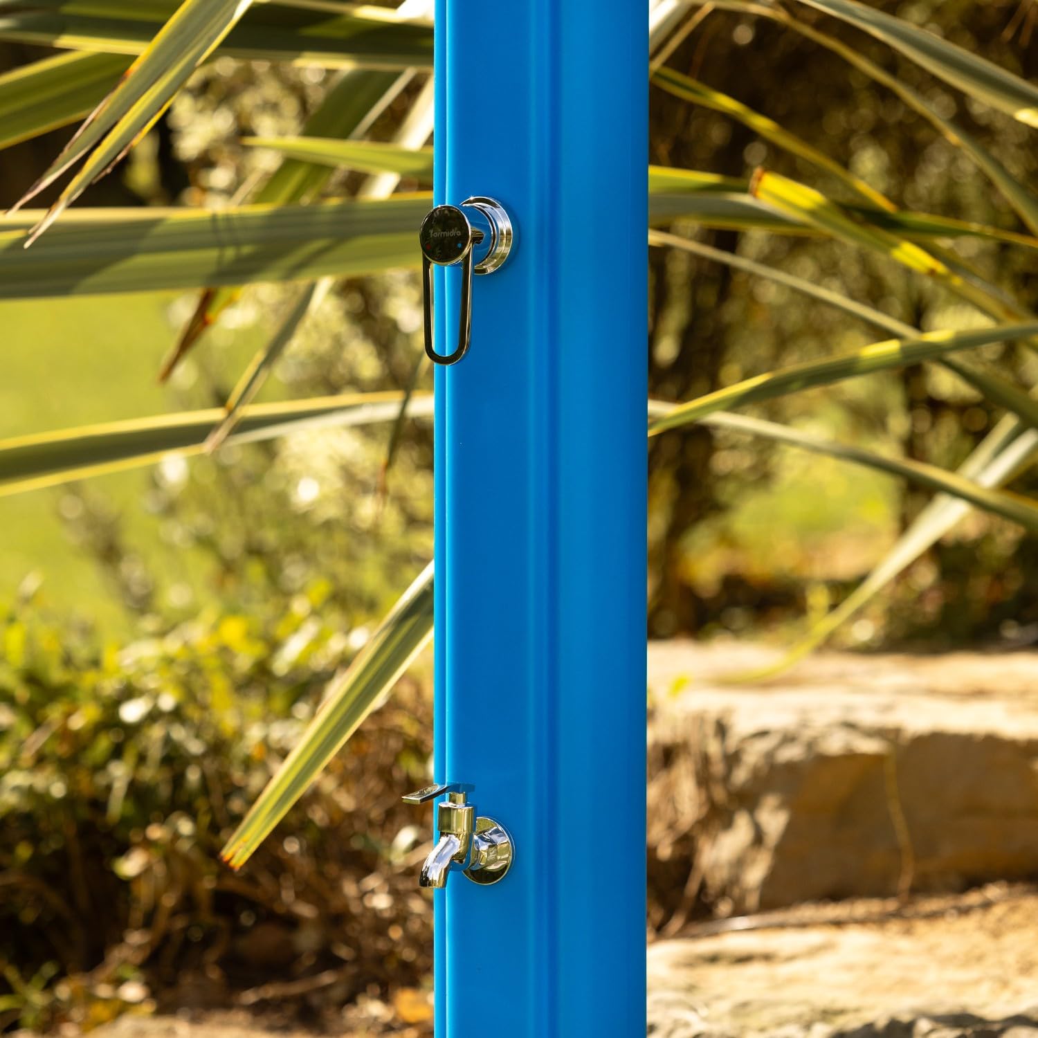 Formidra - Pack Douche Solaire Happy 4x4 44L avec Housse - Bleu - Douche extérieure Piscine et Jardin - DS-H422BLCOV - 26 x 29 x 229cm