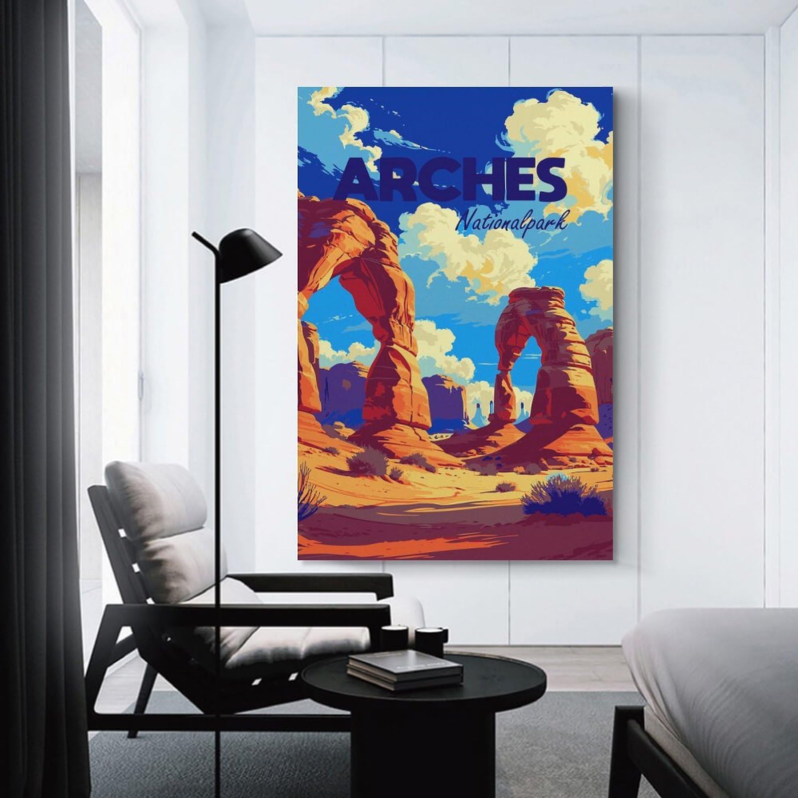 Junmoney Unframe-Style-5 Arches National Park Travel (4) Decorative Canvas Print, 20X30inch(50X75cm), For Hallway, Bedroom Or Modern Interiors, Gift Idea For Housewarming And Birthdays