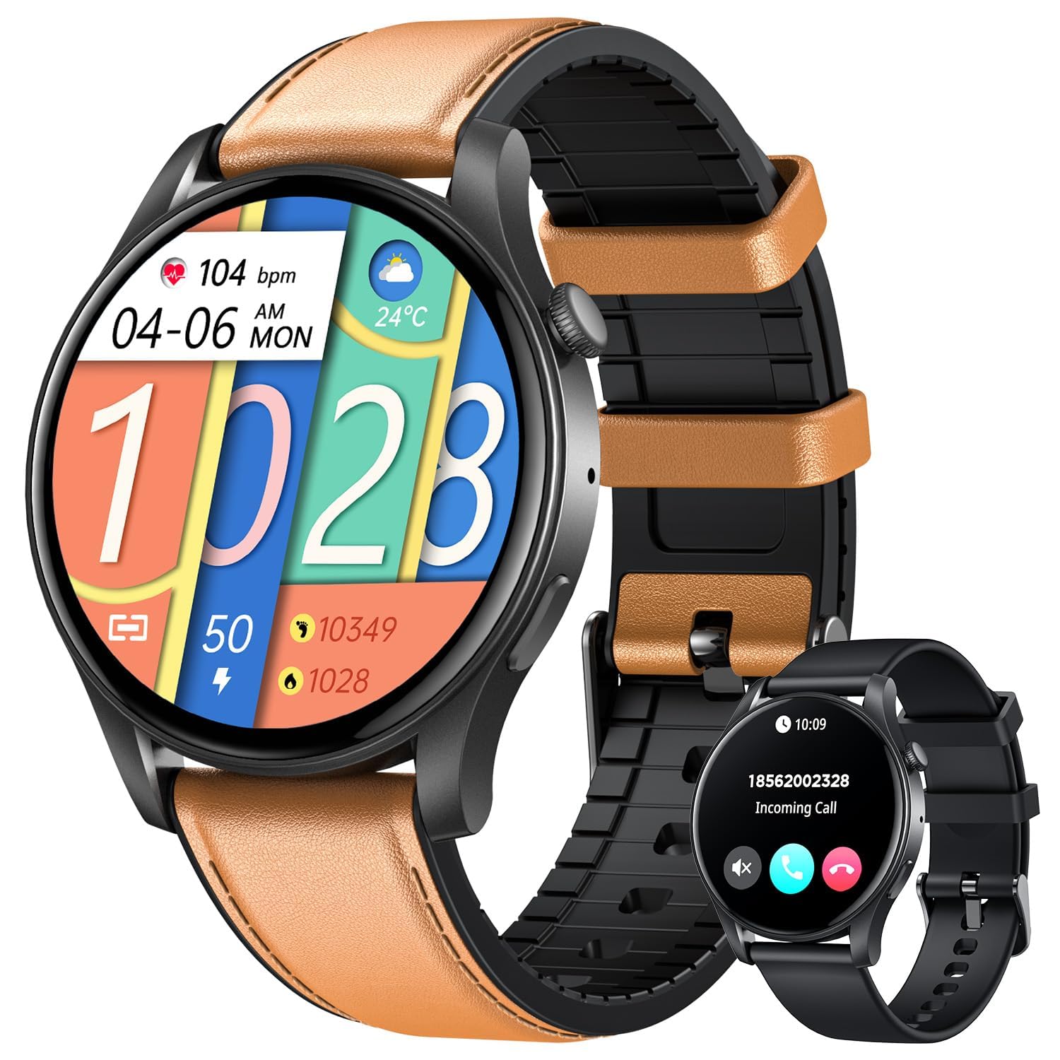 Smartwatch Mujer Reloj Inteligente con Llamadas: 1,43" Amoled Pantalla táctil Pulsera de Actividad Mujer con Pulsometro Presión Arterial Sueño 100+ Modos Deportivos Smart Watch para Android iOS