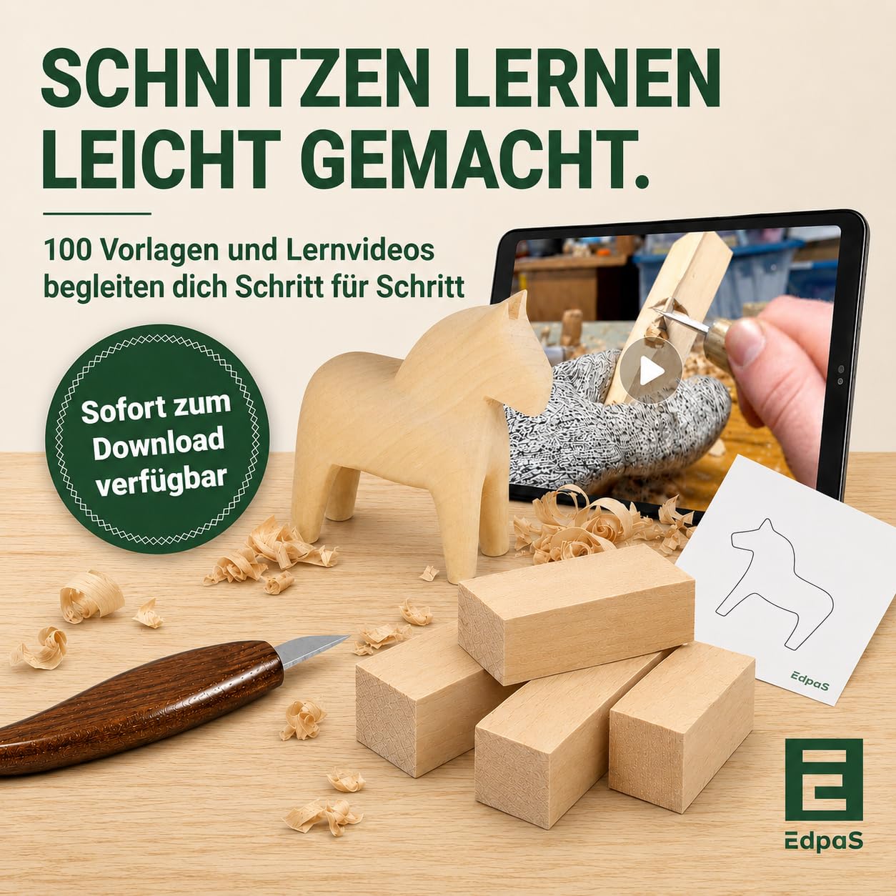 EdpaS Pin cembro (zirbe) à sculpter – 2 grands blocs naturels non traités – Sculpture et tournage – Projets créatifs et artisanat