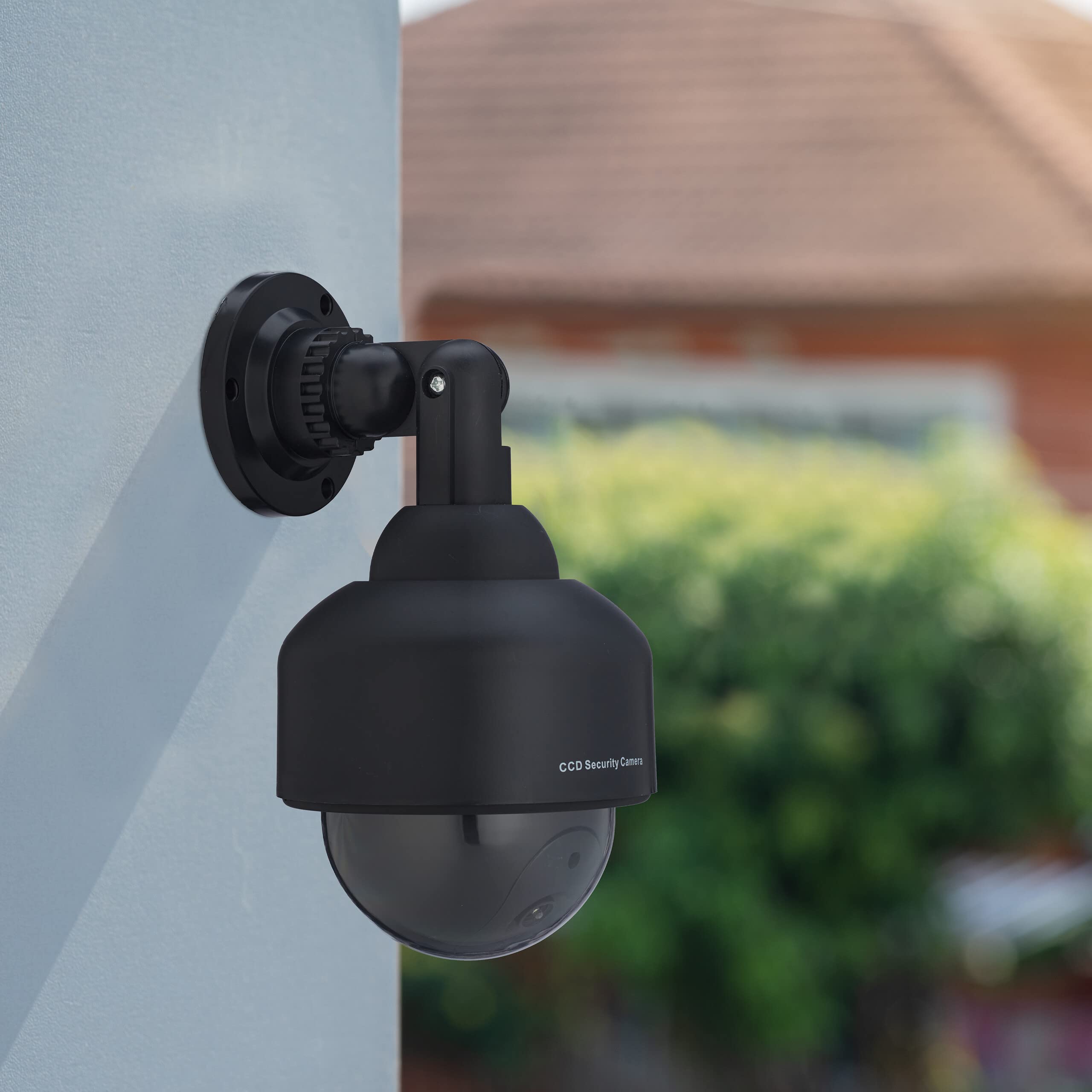 Relaxdays Telecamera Finta di Sorveglianza, Set 2 Dummy Camera, LED Lampeggiante, HLP: 23,5x12,5x14 cm, Deterrente, Nero