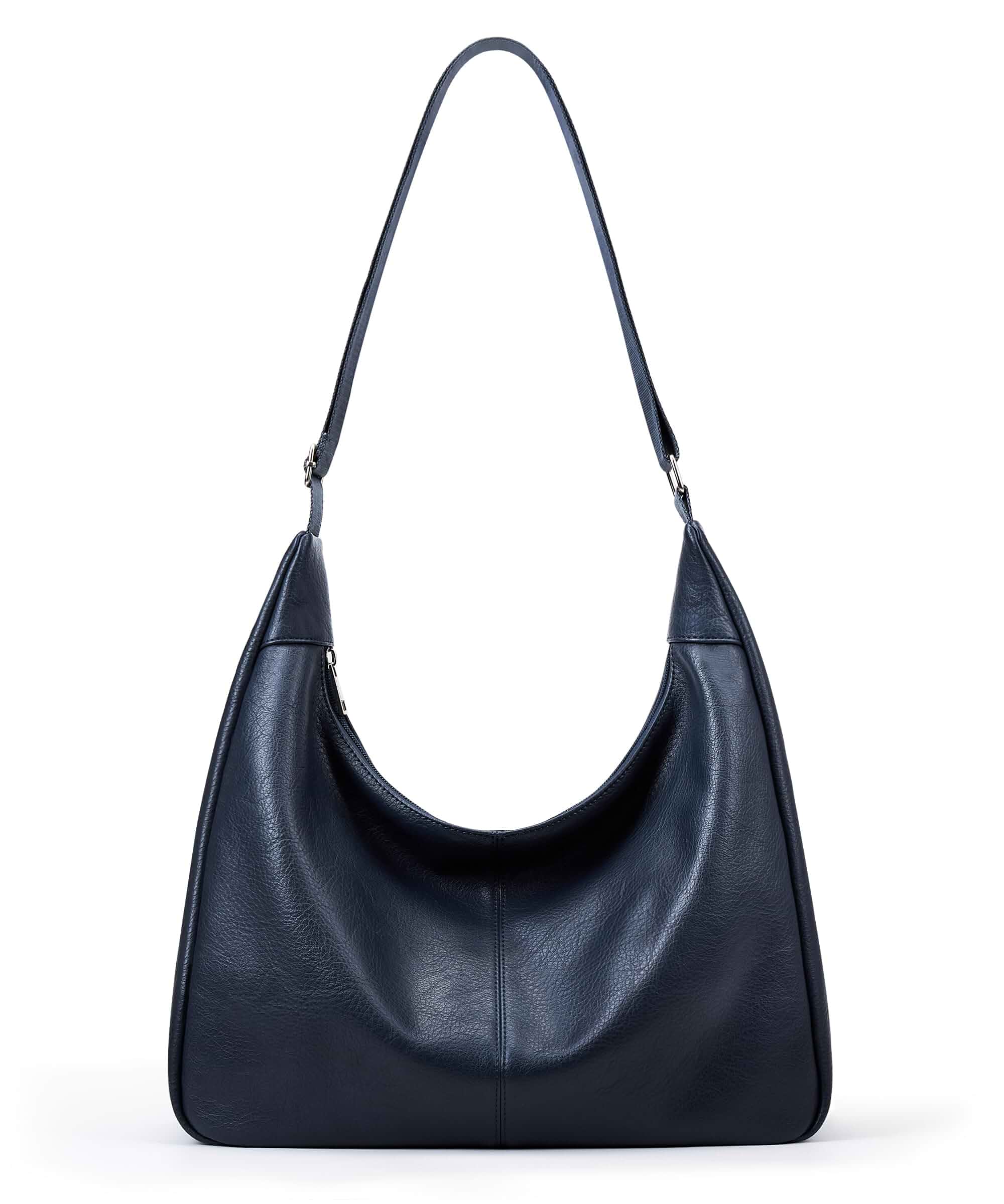WLLWOO Vegan Leather Slouchy Hobo Bag Women Casual Soft Tote Handbag Vintage Crossbody Adjustable Shoulder Purse Daily Work