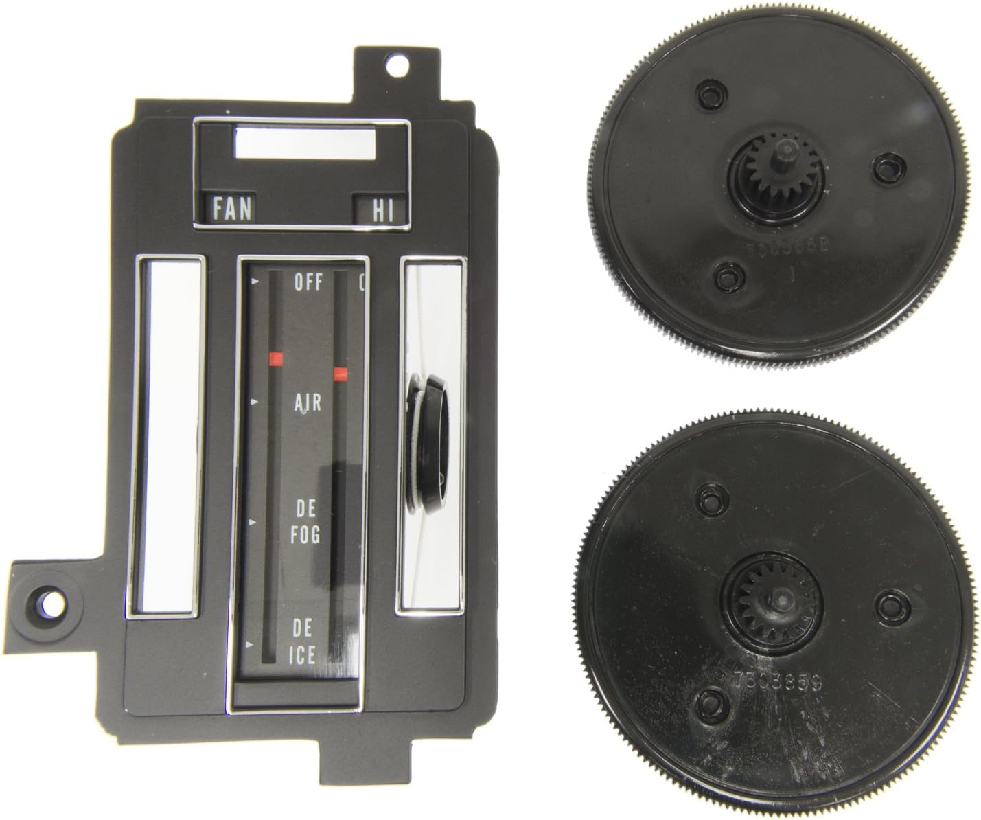 1969-1971 Corvette Heater Control Reface Kit No Air Conditioning