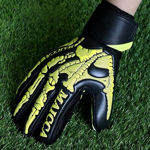 Miniatura 5 de Guantes de portero de fútbol para niños, jóvenes y adultos, talla 7-10, guantes de portería de fútbol, transpirables, agarre fuerte,