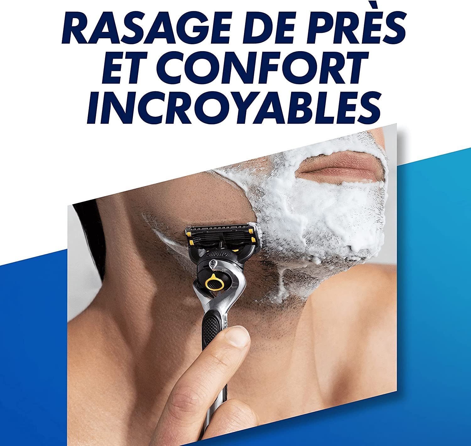 Gillette ProShield, Rasoir Pour Homme À 5 Lames Avec Lame De Précision, 1 Rasoir Gillette + 9 Recharges De Lames, Protection Maximale Pour un Rasage Confortable et Précis
