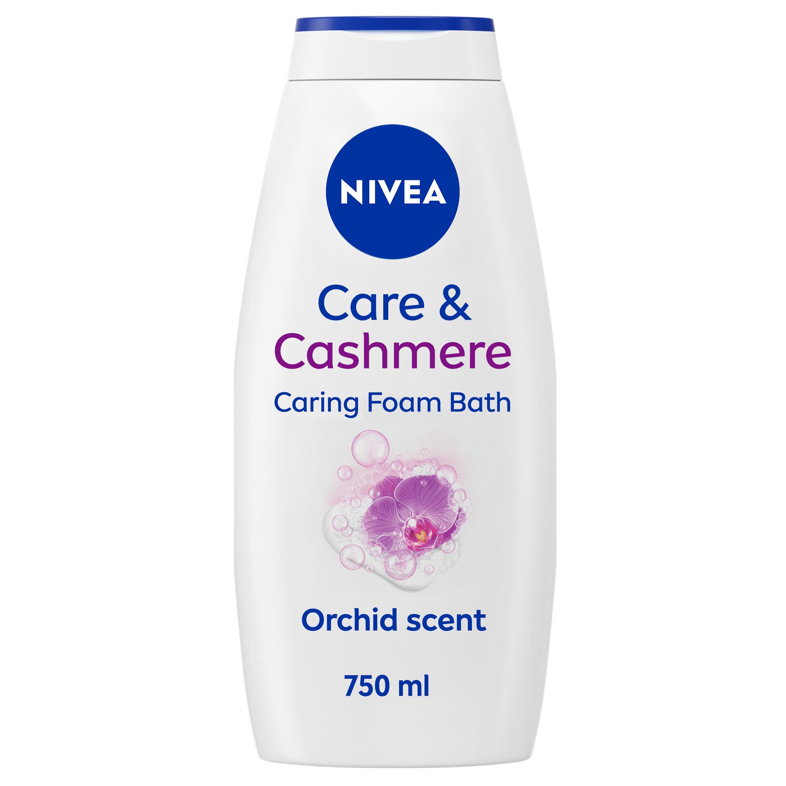 NIVEA 2in1 Cashmere Shower & Bath Gel (750ml), Caring Bath and Shower Gel, Body Wash with Vitamin C and E