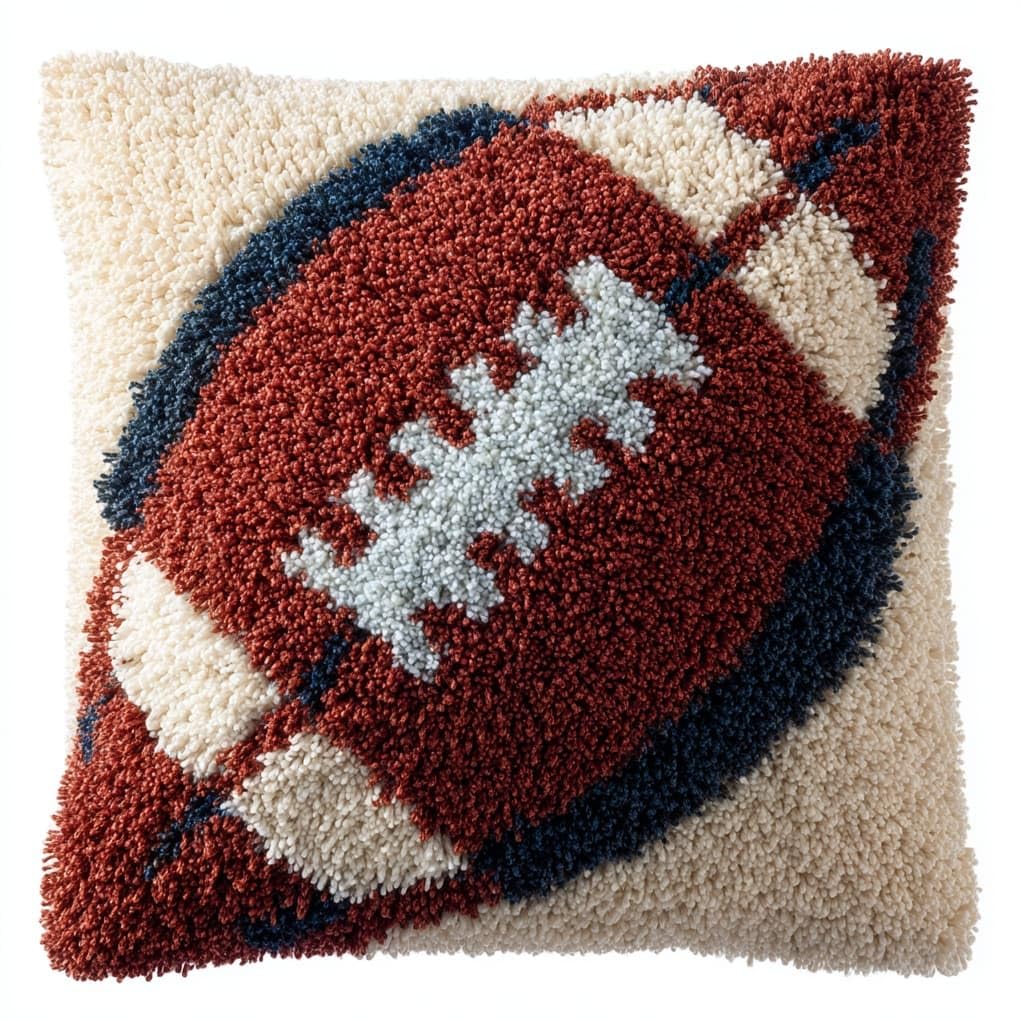 WallustrioaW Latch Hook Pillow Case Kits,Baseball