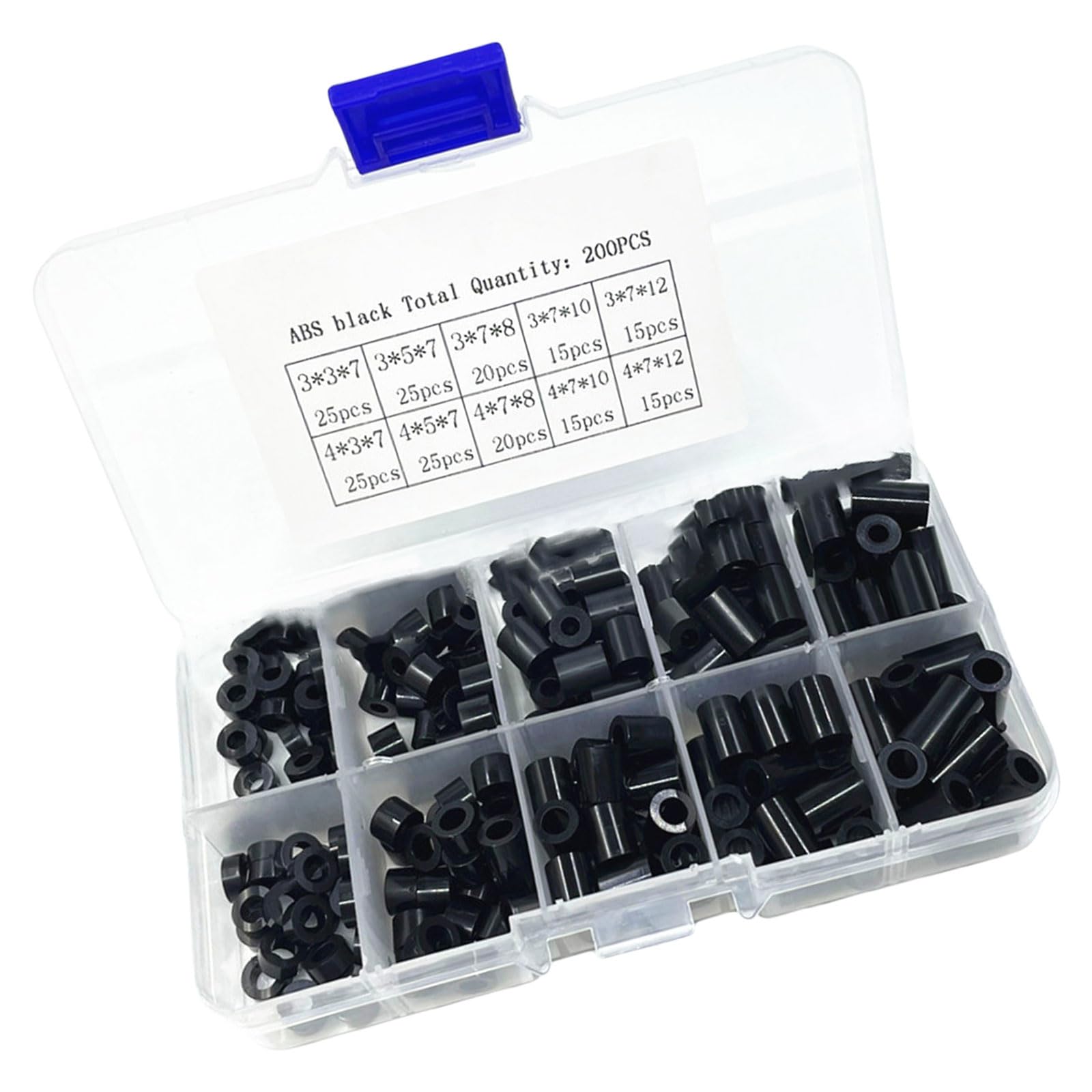 Tsophreniq Of 200 Nylon Standoffs Spacer Assortment Set, Spacers Column Standoff For Electronics Projects Part Nylon Standoff