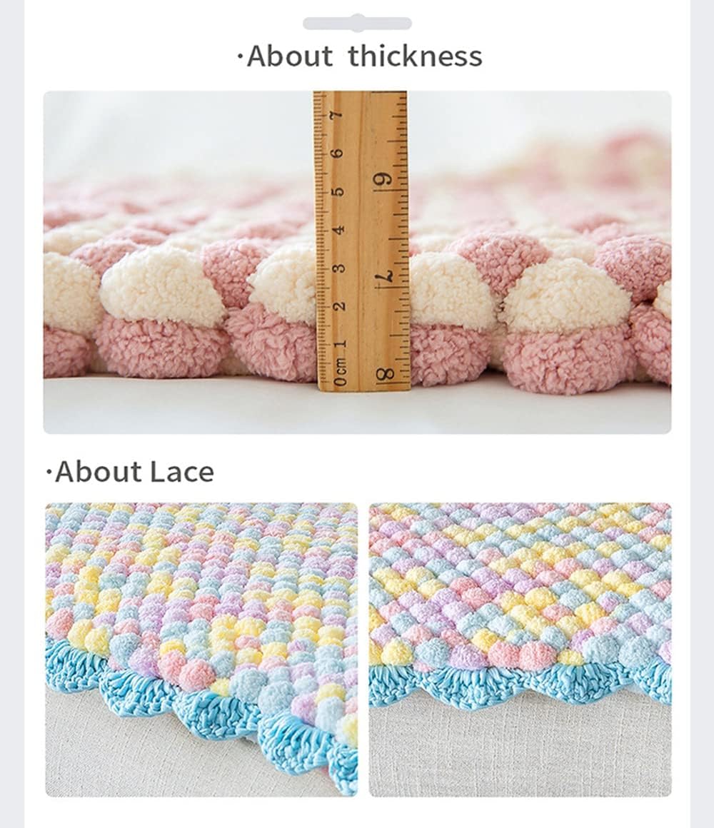 4 Balls Pomp-A-Doodle Yarn,100% Polyester Jelly Bean POM-POM Ball Yarn for Crochet Knitting Blanket Mat Pet Nest 600g (Bean Dream)