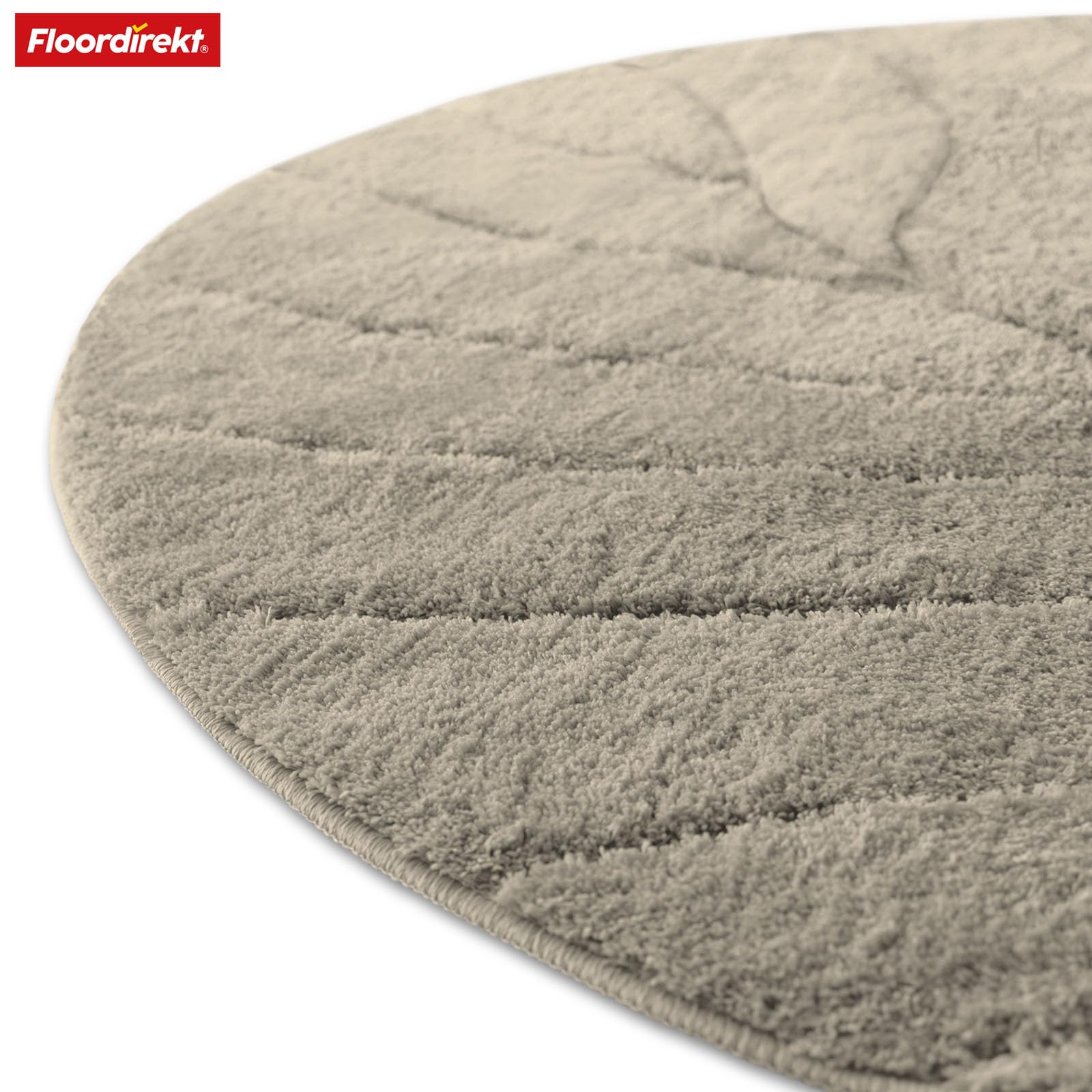 Floordirekt Tappeto da bagno – extra soffice e ad asciugatura rapida – Tappetino da bagno con retro antiscivolo – Tappetino da bagno (Maris) (avorio, rotondo, 120 cm)