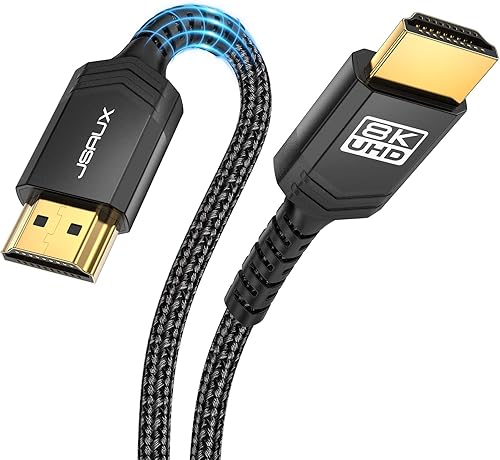 Miniatura 9 de JSAUX Cables HDMI 8K 2.1 de 10 pies, paquete de 2 cables de 48 Gbps de ultra alta velocidad (8K @60Hz 7680x4320, 4K @120Hz) eARC HDR10 HDCP 2.2 y