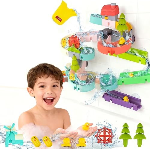 62 juguetes de baño para niños pequeños, divertidos juguetes de baño de pato, juguetes de baño para baby shower, regalos para niños de 4 a 8 años,