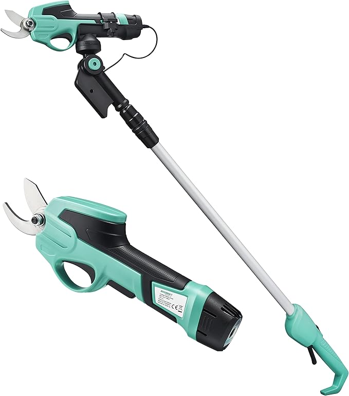 Bergman 7.2V Cordless Electric Pruner Telescopic Long Handled Gardening Pruning Shears, Garden