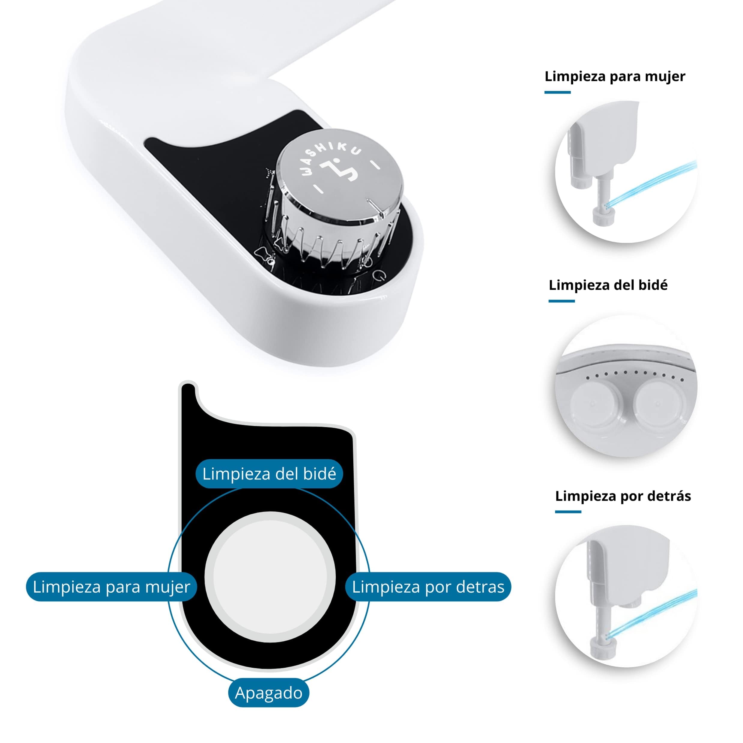 Tokyo Bidet para WC – Ducha Higiénica Portátil para Inodoro, Chorro de Agua Estilo Japonés, Asiento Inteligente con Grifo, Accesorio de Bidé para Baños Modernos