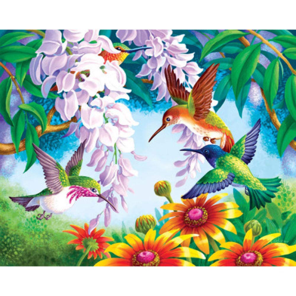 Mosaïque fleurs diamant 5D pour animer un salon avec un loisir créatif