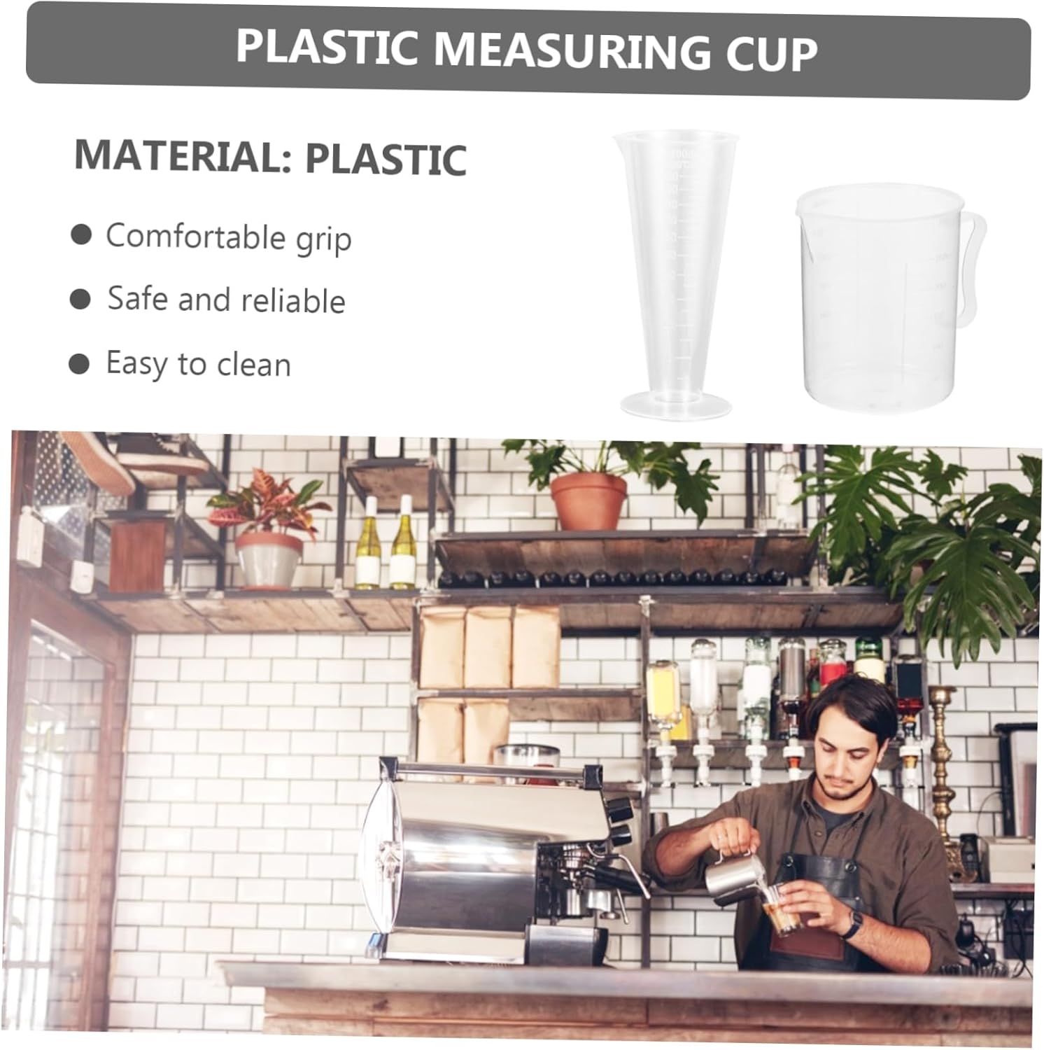 KICHOUSE 12pcs Plastic Measuring Cup Set Kitchen Baking Tools Scale Nesting Measuring Cups for Cooking