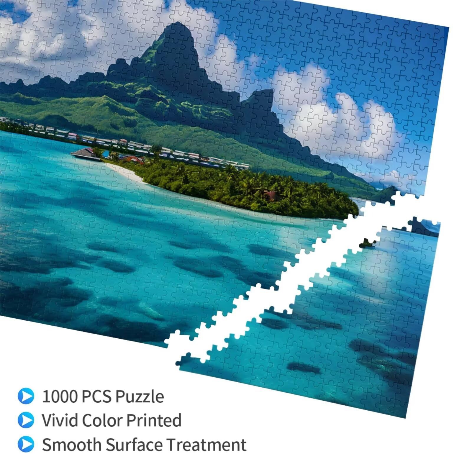 Puzzle 1500 sztuk duża klasyczna drewniana łamigłówka dla dorosłych, zabawne/kolorowe/niemożliwe/trudne gry, prezent urodzinowy lub świąteczny dla rodziny lub przyjaciół - Ocean 2T-26