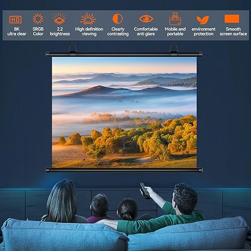 Miniatura 5 de Pantalla de proyector portátil para exteriores de alta calidad, 120 pulgadas, relación de aspecto 169, pantalla de alta definición, pantalla de