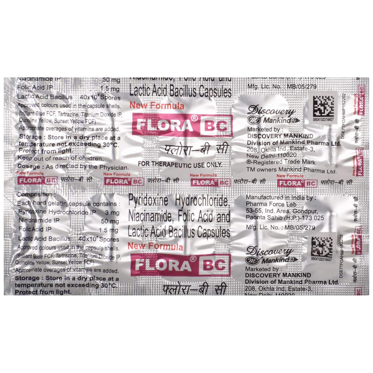 Flora BC - Strip of 10 Capsules