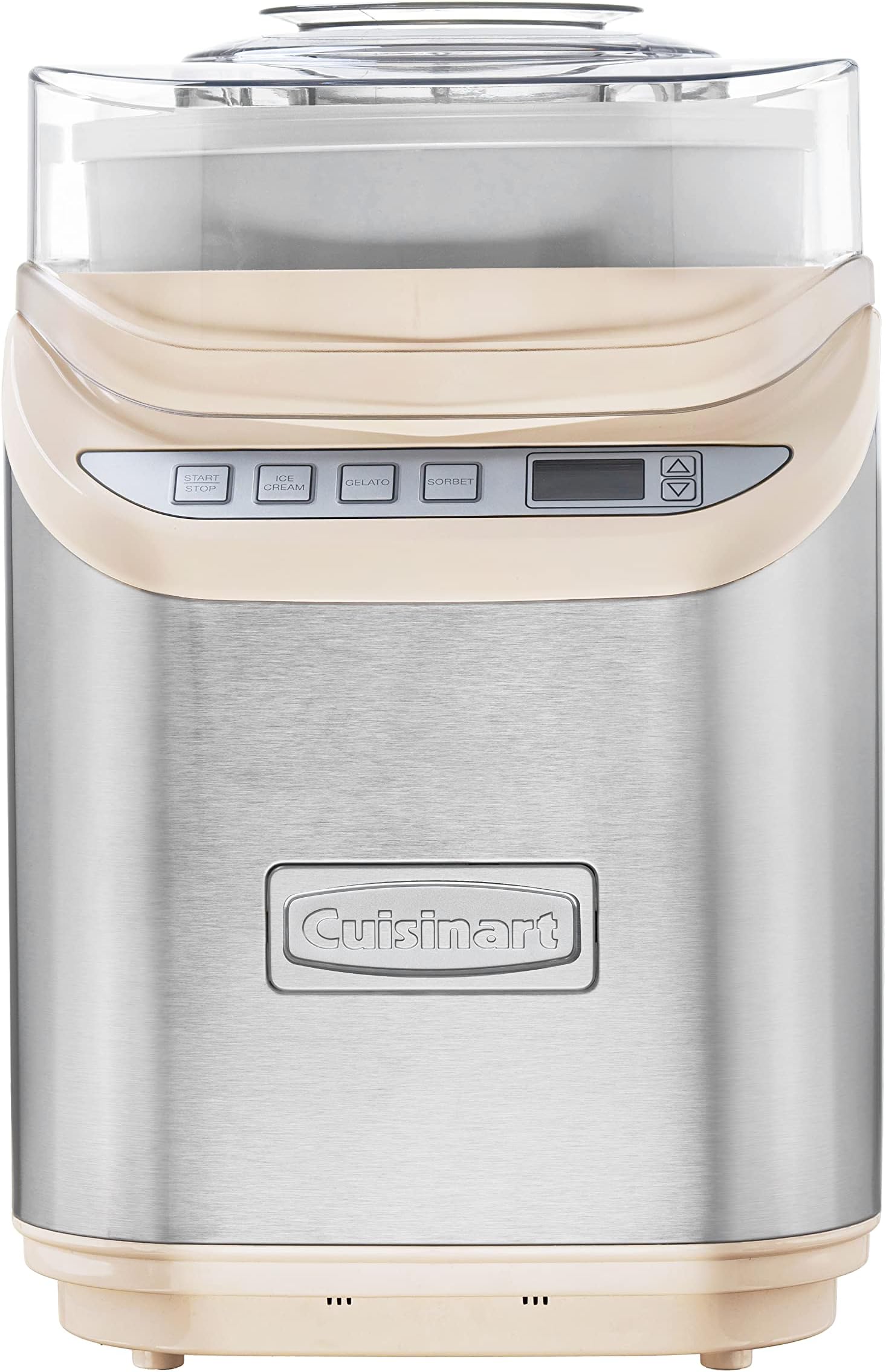 ICE-70CRM 2-Quart Cool Creations Ice Cream, Frozen Yogurt, Gelato and Sorbet Maker, LCD Screen with Countdown Timer, Makes Frozen Treats in 20-Minutes or Less, Cream