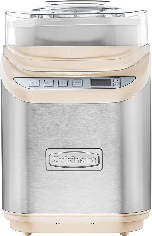 Cuisinart Máquina Sorvete, Iogurte Congelado, Gelato E Sorbet Ice-70Crm De 2L Cool Creations, Com Tela Lcd E Temporizador De Contagem Regressiva. Prepara Sobremesas Congeladas Em 20 Minutos Ou Menos
