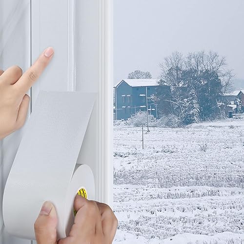 Miniatura 8 de MILEQEE Cinta de sellado de ventana de conducto de tela para invierno, 2.75 pulgadas x 66 pies, cinta aislante de sellado para ventanas y puertas,