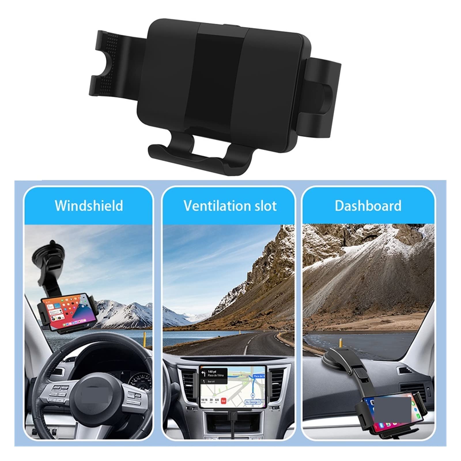 Cargadores inalámbricos, Cargador de Coche inalámbrico rápido 20W for Soporte de succión de ventilación de Pantalla Plegable de teléfono(D)