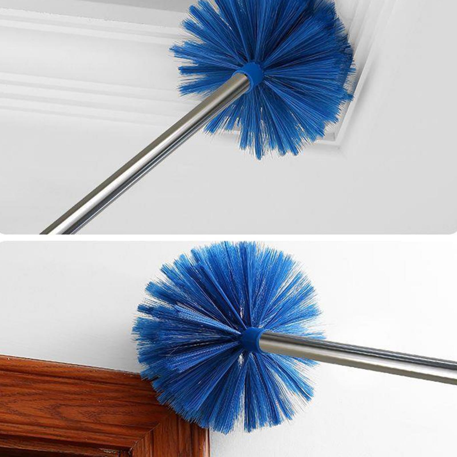 Cepillo De Tela De Araña - Plumero Extensible De Telarañas, Limpiador De Cepillo De Cabeza Lavable | Plumeros De Limpieza Resistentes Extensibles Con Poste Largo, Cepillo De Limpieza Para Quitar Telar