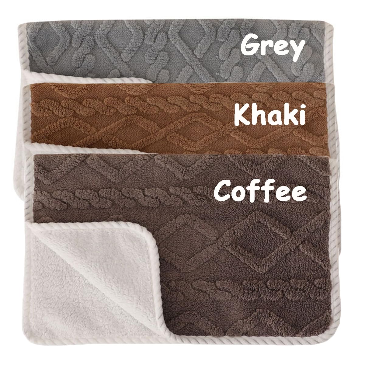 Lot de 2 couvertures imperméables pour animal de compagnie - Couverture lavable pour lit et chat - Pour lit, canapé, siège de voiture - Lavable - Pour chiens et chats - Café - 75 x 100 cm