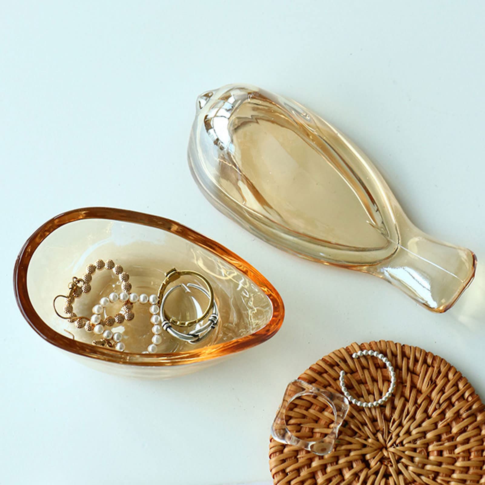 Amazon.co.jp: 2個セット ジュエリーボックス 透明 人気 カササギ 鳥の